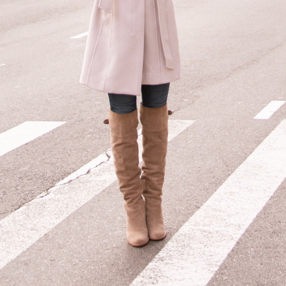 Dolce Vita Leather Suede Over the Knee Boots